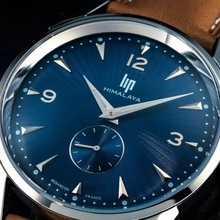 Montre Homme LIP Himalaya 671543 Cadran Bleu | Cuir Camel 40mm