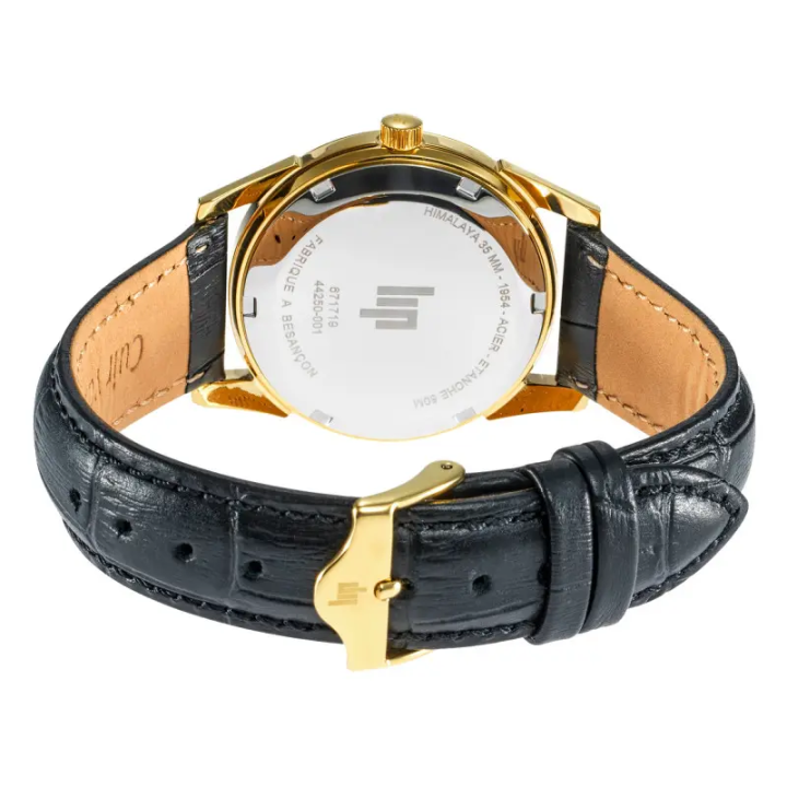 Montre LIP Himalaya 671719 Dorée Petite Seconde | 35mm Cuir Noir