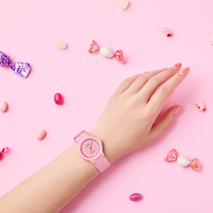 Montre CASIO Timeless LQ-24B-4BEF Pédagogique | Rose Pastel