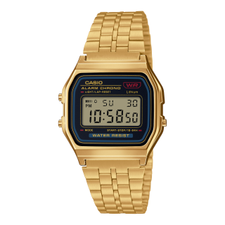 Montre Dorée CASIO Vintage A159WGEA-1EF | Cadran Noir