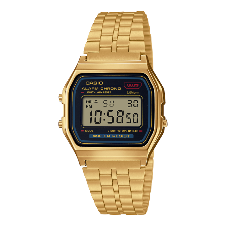 Montre Dorée CASIO Vintage A159WGEA-1EF | Cadran Noir