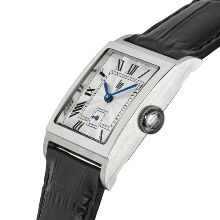 Montre LIP Churchill C26 671948 Carrée | Cuir Noir Crocodile