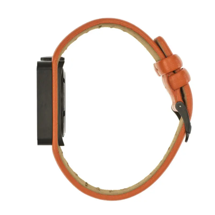Montre LIP BIG TV Automatique 82S0 Carrée | Cuir Orange