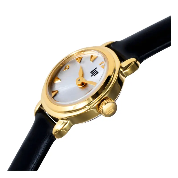 Montre Femme LIP Henriette 671618 Cuir Noir Doré