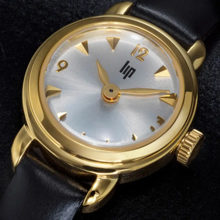 Montre Femme LIP Henriette 671618 Cuir Noir Doré