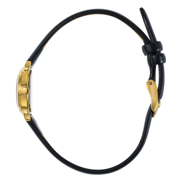 Montre Femme LIP Henriette 671618 Cuir Noir Doré