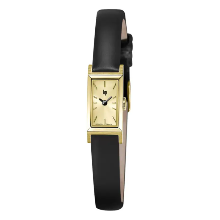 Montre Femme LIP Churchill T13 Baguette 671932 Cuir Noir