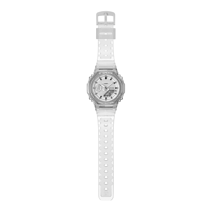 Montre Mixte G-SHOCK CasiOak GMA-S2100SK-7AER | Boîtier Moyen Résine Translucide Skeleton & Cadran Gris Métallisé