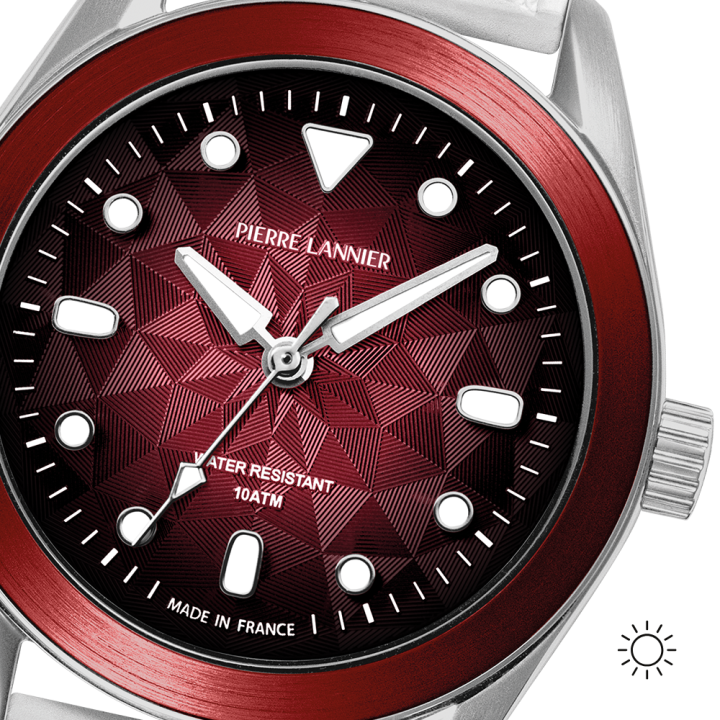 Montre Pierre Lannier x 10ATM Bora Sunset Rouge 207K151