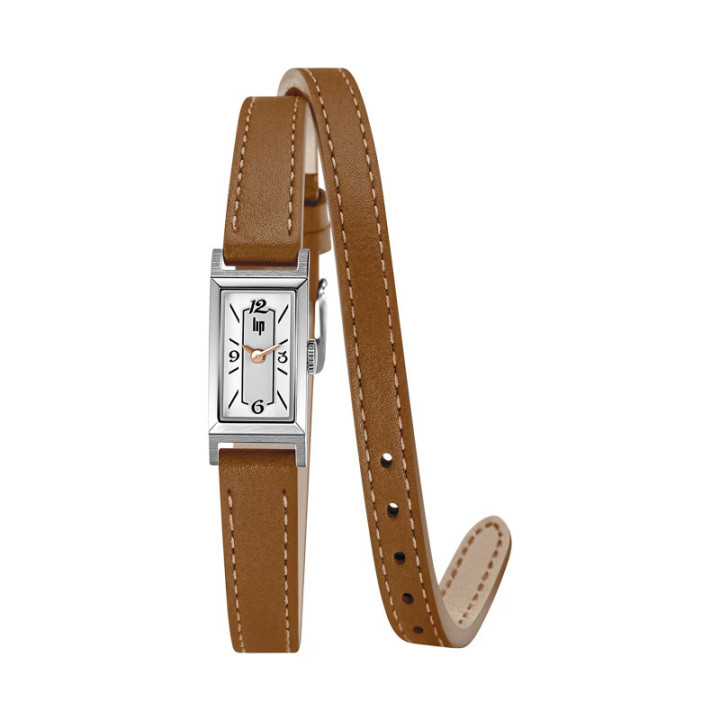 Montre Femme LIP Churchill T13 Baguette 671207 Cuir Double Tour