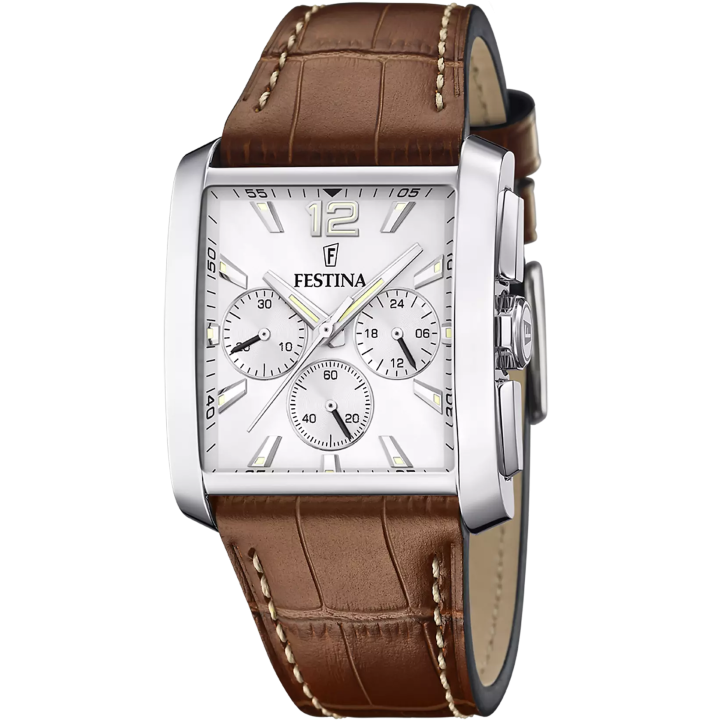 Montre Festina On The Square F20636/1 Chrono Cuir | Boutique officielle