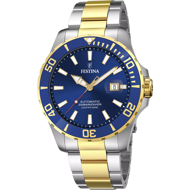 Montre Festina Automatic Diver F20532/1 Bleu Or | Boutique officielle