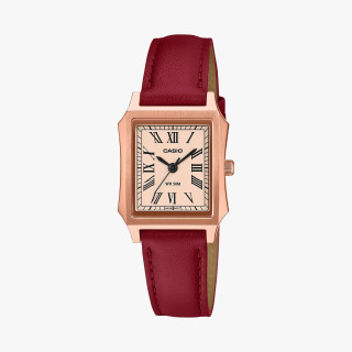 Montre Femme Casio LTP-B190RGL-4BVER Or Rose Cuir Rouge | Boutique officielle