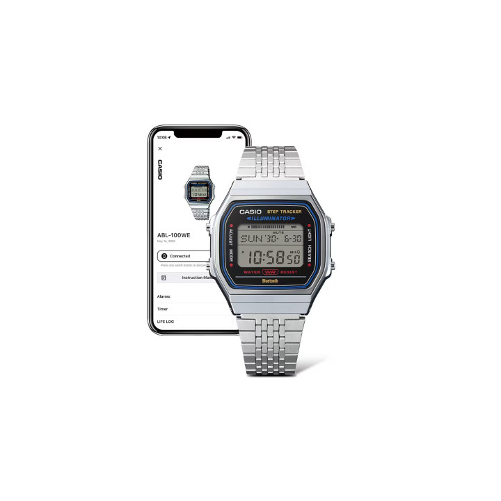 Montre Casio Vintage ABL-100WE-2AEF Bluetooth Bleue | Boutique Officielle
