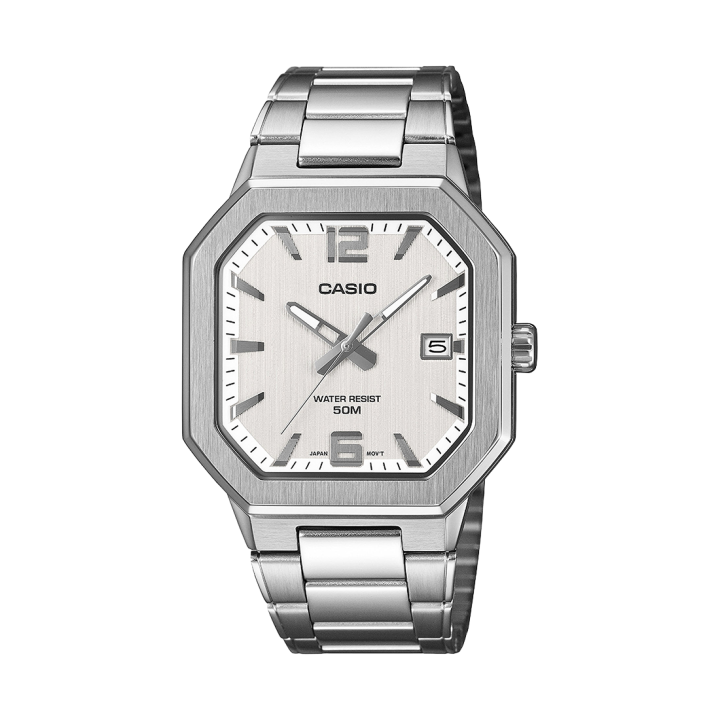 Montre Casio MTP-B195D-7AVEF Octogonale Acier Argentée