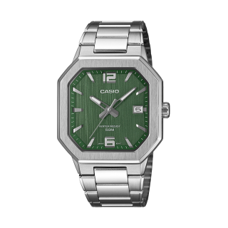 Montre Casio MTP-B195D-3AVEF Octogonale Acier Cadran Vert