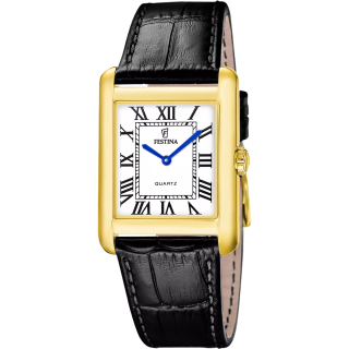 Festina On the Square F20772/1 Homme Dorée Cuir Noir