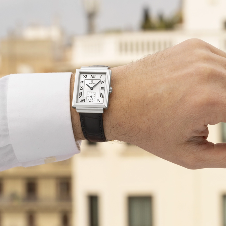 Festina On the Square F20775/1 Homme Cuir Noir | Boutique Officielle