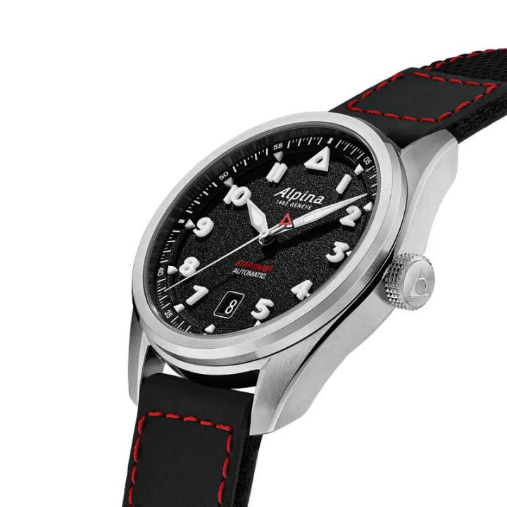 Montre ALPINA Startimer Pilot Automatic AL-525 | Noir & Cordura