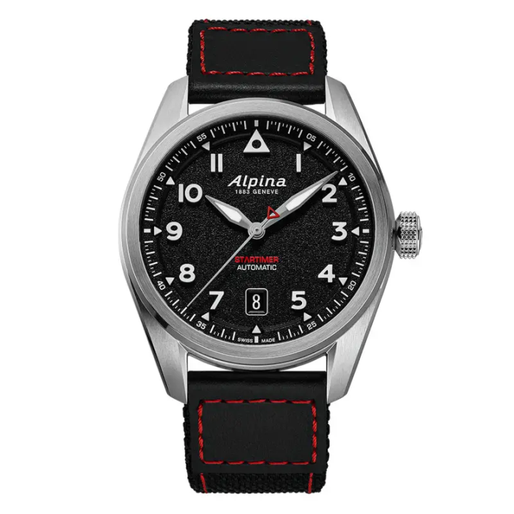 Montre ALPINA Startimer Pilot Automatic AL-525 | Noir & Cordura