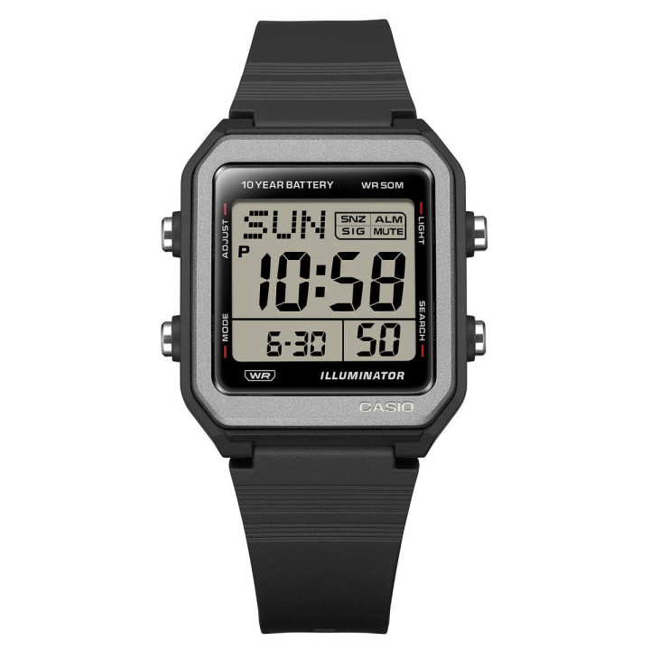 Casio Digital W-221H-1AVEF Boîtier Noir Pile 10 Ans 50m