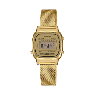 Casio Vintage LA670WEMY-9EF Maille Milanaise Dorée