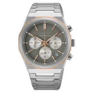 Montre Seiko HGK002P1 Chrono Quartz 40mm Saphir Or Rose