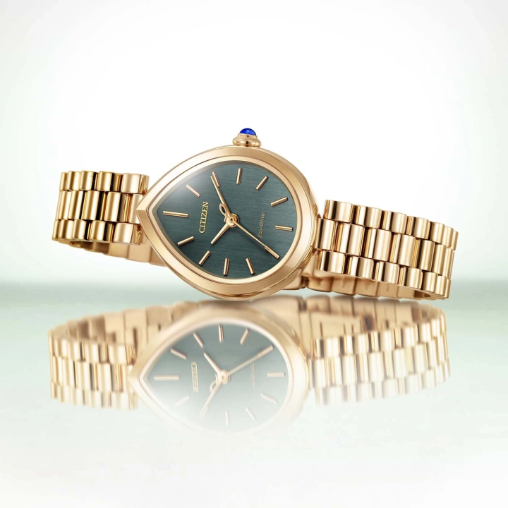 Citizen L Rainell EM1203-57X Goutte d'Eau Or Rose Cadran Vert