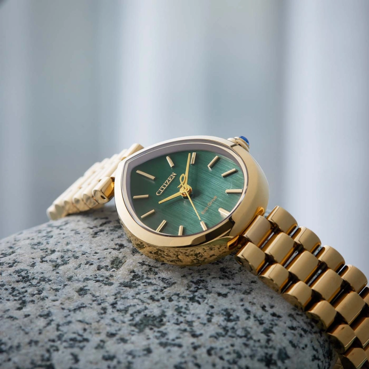 Citizen L Rainell EM1203-57X Goutte d'Eau Or Rose Cadran Vert
