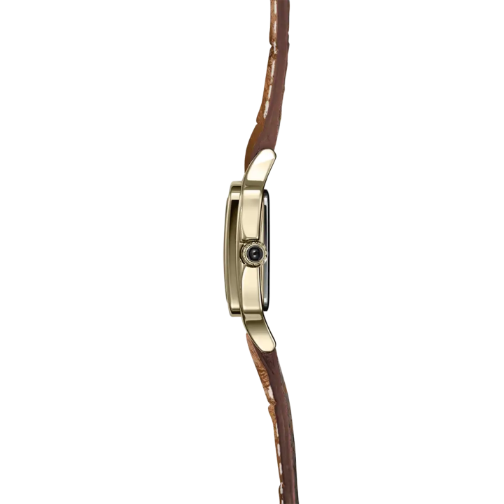 Herbelin Luna Mini Quartz PVD Or Jaune Cuir Camel 17407P1N08