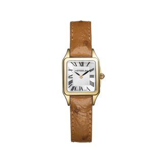 Herbelin Luna Mini Quartz PVD Or Jaune Cuir Camel 17407P1N08