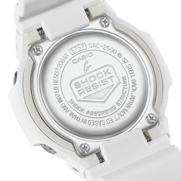 G-Shock Elemental GAC-2500-7AER Chrono Blanc Résine Bio