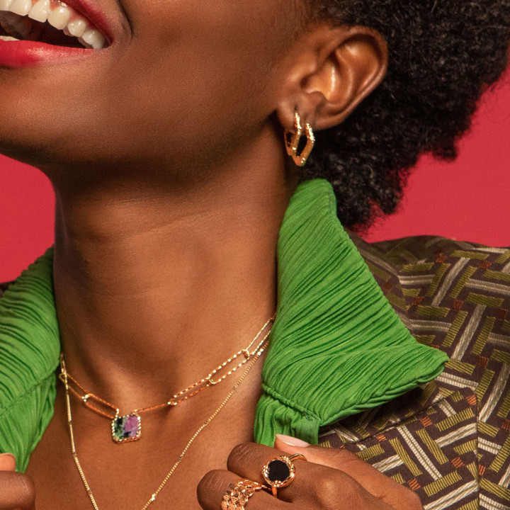 Boucles d'oreilles plaqu‚ or